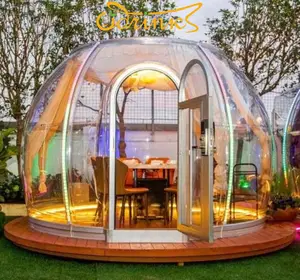 3D Model Design 1 YEAR Online Technical Support Outdoor Prefab Polycarbonate Bubble House Geodesic Dome Tent Transparent Igloo