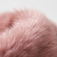 Rosa Nerz-Samt Trikot-Stoff Weicher Flauschiger Kunstpelz Plüsch Winddichtes Gewebe Rosé-Beige Textil für Damen Mädchen Mantel Jacke