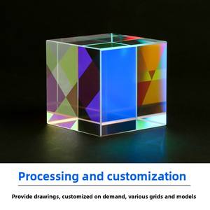 خمسة أنواع من الماسك الشمسي بزاوية يمنى مقسم للضوء مكعب ساحر ملون بستة جوانب من الزجاج المنشور الملون بستة جوانب - Product Image 4