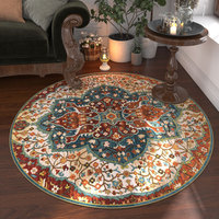 Tapis ethnique imprimé style persan transfrontalier, tapis bohème vintage pour chambre et salon