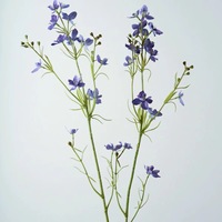 Fleur artificielle Larkspur en ruban de polyester, décoration pour la maison, accessoires de photographie, arrangement de fleurs artificielles