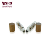 Flacon roll-on en bois personnalisé avec bouchon en pierre de jade pour emballage d'huiles essentielles