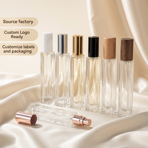 Flacon de parfum en verre en forme de courge amère 10 ml, rechargeable, haut de gamme C008, flacon de parfum en verre scellé en plastique pleine page - Product Image 1