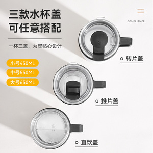 Taza de Acero Inoxidable 304 con Asa, Taza de Café Aislada, Botella de Agua para Oficina, Regalo, Logotipo Personalizado Disponible - Product Image 2