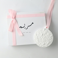 Diffuseur de parfum en céramique personnalisé avec logo, pour armoire ou voiture, en plâtre aromatique, fleur de porcelaine, huile parfumée, diffuseur à bâtonnets