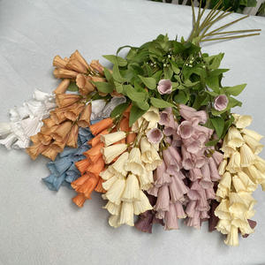 Flores colgantes artificiales de seda de alta calidad <span class=keywords><strong>Campanula</strong></span> BellFlowers para decoración del hogar - Product Image 2