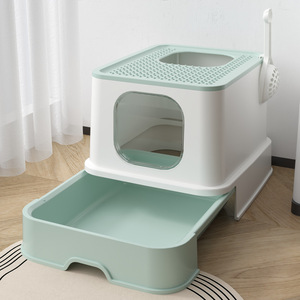 Bac à litière pour chat, entièrement fermé, à chargement par le haut, anti-éclaboussures, grande et très grande taille, bac à litière pour chat, toilette pour chat, chat - Product Image 2