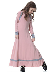 Nueva llegada negro Rosa Oriente Medio madre <span class=keywords><strong>hija</strong></span> padre-hijo traje Dubai niñas vestido - Product Image 2