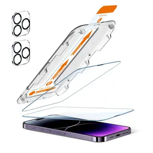 Easy Fit Voor Iphone 15 14 13 Pro Max Screen Protector Applicator Installatie Kit Iphone Eenvoudig Te Installeren Gehard Glas