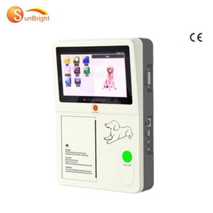 Moniteur <span class=keywords><strong>ECG</strong></span> vétérinaire portable SUN-6062 avec écran tactile 7 pouces, 6 canaux, 12 dérivations et imprimante pour animaux - Product Image 1