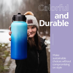 Gourde isotherme personnalisée avec logo, 32 oz, double paroi, large ouverture, en acier inoxydable, pour le <span class=keywords><strong>sport</strong></span> - Product Image 6