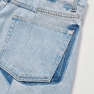 بيع بالجملة/شركة تصنيع المعدات الأصلية مخصص للرجال مستقيم الساق Upcycle الطلاء رش الجينز التراجع تنحنح و منمق تصميم الجينز Panelled - Product Image 5