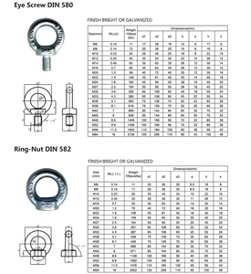 Chất lượng hàng đầu thép carbon mạ kẽm mắt vít <span class=keywords><strong>din582</strong></span> vòng hình dạng hình bầu dục chủ đề nâng Nut din580 nâng mắt Vít Vòng bu lông và đai ốc - Product Image 6