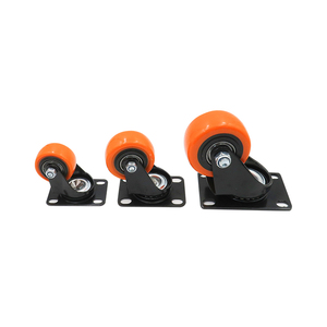 Roda kastor furnitur semua ukuran 1-3 inci 25mm-75mm karet pengunci putar kursi kantor minuman garasi troli roda kastor - Product Image 1