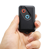 Télécommande de porte de garage Scimagic 303 MHz à code roulant, 2 boutons, cercle rouge et bleu, porte-clés noir, émetteur d'ouverture de portail