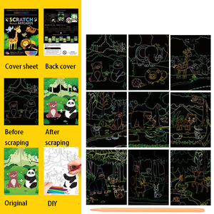 Handmade Magic Scratch Art Paper New Design DIY World City Night Landscape Painting <strong>Sketch</strong> <strong>Pad</strong> Color Changing Drawing Toys - Product Image 5