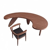 Escritorio de ordenador de forma especial curvo ejecutivo extensible de madera maciza Simple moderno para oficina en casa con MFC