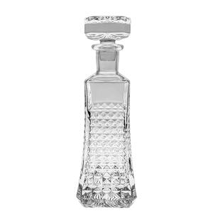 Hot Bán Chất Lượng Cao 600Ml Cũ Fashioned Thiết Kế Cổ Điển Quảng Trường Rượu Vang Decanter Sáng Tạo Soda Lime Glass Whiskey Decanter - Product Image 2