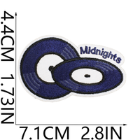 Patchs thermocollants brodés en gros, motifs Singer, CD, guitare, pour vêtements et chapeaux
