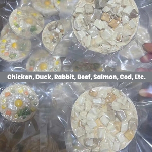 Fabrik Großhandel Haustier Gefrier getrocknete Snacks Kaninchen Pizza Leckereien Ziegenmilch Obst Meeres früchte Paste tchen Für Katzen Hunde Fett Haar Kiemen - Product Image 3