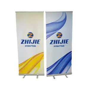 Backdrop Display Aluminum Pull Up Stand Portable Roll Up Banner For Exhibition Display