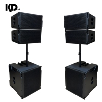Ensemble de haut-parleurs actifs Line Array 10 pouces en néodyme 4+2 avec amplificateur DSP intégré 135 dB pour concerts en plein air, festivals et événements en direct
