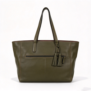 Sac fourre-tout en cuir décontracté avec pompon décoratif, grand sac à main de rangement pour le travail, les voyages et les sorties quotidiennes - Product Image 6