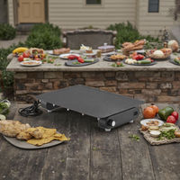 Plaque de cuisson amovible et lavable en graphène antiadhésive, barbecue électrique sans fumée Teppanyaki pour usage domestique et hôtelier