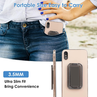 Katlanır gümüş siyah şampanya Metal Smartphone ekran cep telefonu standı aksesuarları ile el yüzük cep telefon tutucular