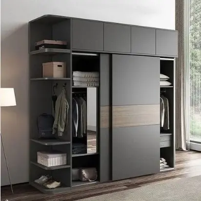 Armoire minimaliste à tiroir en contreplaqué pour vêtements, fourniture en usine, meilleur prix, garde-robe design pour chambre à coucher