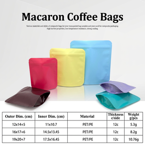 Bolsa con Cierre Zip de Diseño Popular en Color Macaron para Empaque de Joyería, Bolsa Pequeña Doypack para Granos de Café, Cereales y Alimentos Secos - Product Image 6