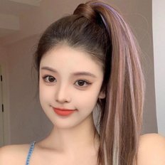 Wightener 2 Tone Long Tick Fashion Female Clip-In Synthétique Ponytail Bridge Hair Strap Bundles Dying Part - Product Image 1