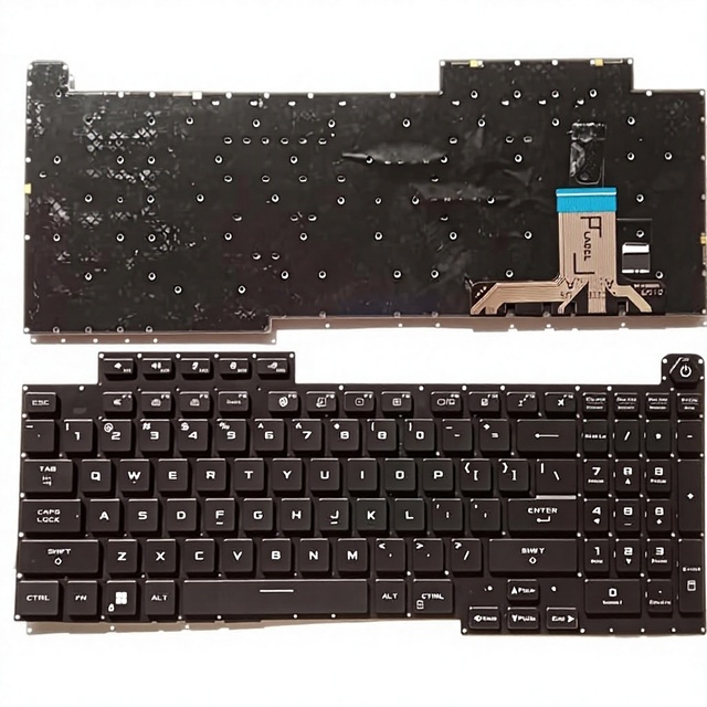 New US Black English RGB Backlit Laptop Keyboard Replacement for ASUS G733/G733Z/G733ZM/G733ZW/G713/G713P/G713PI USB-A Interface