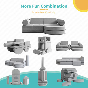 Canapé de jeu modulaire pour enfants personnalisé, en mousse, avec tapis d'escalade pour enfants de 3 ans et plus - Product Image 1