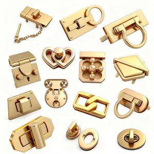 מנעולי תיק מתכווננים מצופים סגסוגת אבץ בהתאמה אישית, מנעול סיבובי לתיקים, מזוודות ואביזרים - Product Image 1