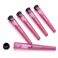 Échantillon Gratuit : Tube d'Emballage Personnalisé pour Cônes Pré-Roulés, 85mm, 98mm, 110mm, Format de Poche, Tube en Plastique Hermétique pour Dispensaire