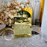 Numéros de table de mariage personnalisés en acrylique doré en forme d'arche, cartes de placement en acrylique, numéros de table pour réception de mariage à l'hôtel