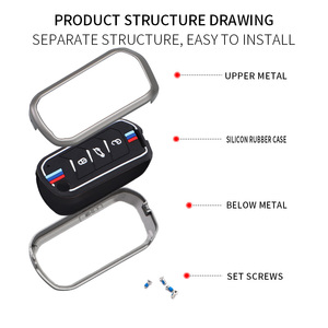 Funda Protectora para Llaves de Coche de Aleación de Zinc y Gel de Sílice para Mahindra Alturas G4 Atom Bolero EV Treo Funster, Llavero, Bolsa para Llaves - Product Image 5