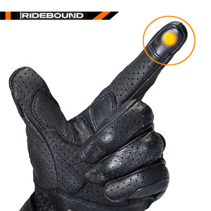 Guantes de Motocross de carreras de cuero de alta calidad con diseño impermeable a prueba de viento protección de la palma del puño para exteriores informales - Product Image 3
