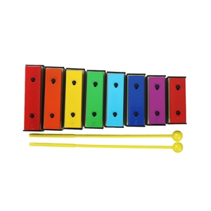 Venta al por mayor de campanas de 8 tonos coloridas, Glockenspiel educativo para niños, kit de campanas resonadoras cromáticas para la enseñanza musical en el aula. - Product Image 1