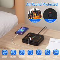 Multiprise britannique de style Jack, rallonge 4 prises, protection contre les surcharges, interrupteur
