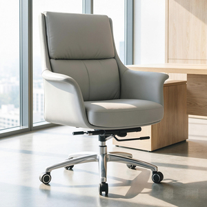 Silla Ejecutiva de Cuero Genuino: Comodidad Ergonómica, Ideal para Oficinas de Directores Ejecutivos y Salas de Juntas - Product Image 6