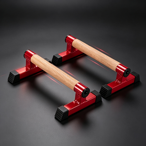 Soporte de Madera de Doble Barra para Flexiones, Barras <span class=keywords><strong>Paralelas</strong></span> para Ejercicios en Casa, Equipo de <span class=keywords><strong>Calistenia</strong></span> para Entrenamiento de Manos en el Suelo - Product Image 3