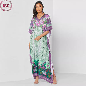 Kaftans pour femmes, vente en gros, inde, dubaï, <span class=keywords><strong>robe</strong></span> <span class=keywords><strong>africaine</strong></span> de luxe, caftan en soie imprimé - Product Image 5