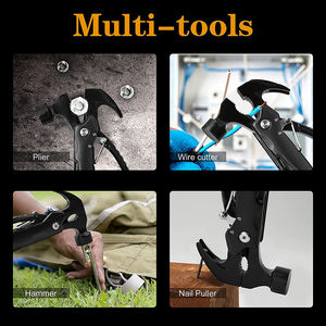 Martillo Multifunción de Acero Inoxidable de 12 Pulgadas, Herramientas Manuales de Supervivencia para Exteriores, para Camping y Senderismo, Juego de Cuchillos y Herramientas Resistentes a Impactos - Product Image 6