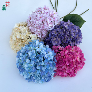 Grandes fleurs artificielles en soie Hortensia Anna, imprimées en 3D, faites à la main, pour décoration de mariage - Product Image 1