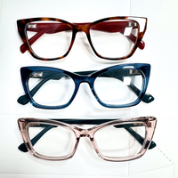 Vente en gros de montures de lunettes en acétate transparent épaisses, stock mixte, sélection aléatoire, monture de lunettes optique en acétate pour unisexe