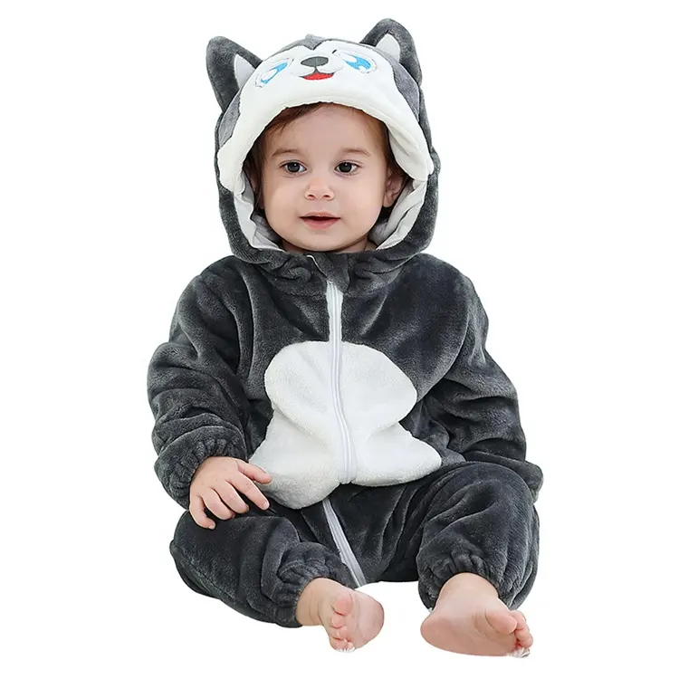 MICHLEY Customized Cartoon Onesie Winter Boys Pajamas Girls Cosplay Clothes Baby Romper Jumpsuit