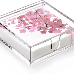 Porta Servilletas y Dispensador de Toallas de Papel Acrílico Transparente Moderno, con Soporte de Exhibición para el Hogar y la Cocina - Product Image 1