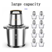 Mixeur Commercial 15L en Acier Inoxydable pour Foufou, Poundo Yam et Pounder, avec Fonction Hachoir à Viande